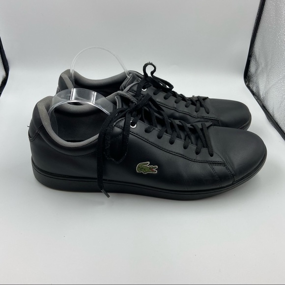 Lacoste Shoes Lacoste Mens Hydez Leather Sneaker Shoes Black Grey